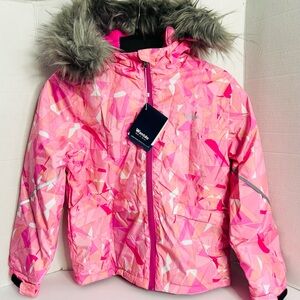 Warmie Kids Pink Geometric Jacket size 8